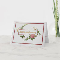Glücklicher Jahrestag, elegante rosa Vintage Rose