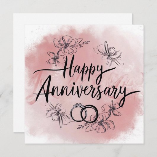 glücklicher Jahrestag Feiertagskarte (Vorne/Hinten)