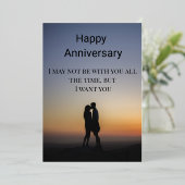 glücklicher Jahrestag Folien Feiertagskarte (Stehend vorne)