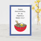 glücklicher Jahrestag | Funny Food Puff Karte (Gelbe Blume)