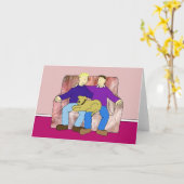 Glücklicher Jahrestag für männliches Paar Karte (Gelbe Blume)