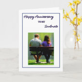 Glücklicher Jahrestag für mein Soul Mate Karte (Gelbe Blume)