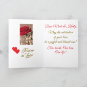 Glücklicher Jahrestag, geklappte Grußkarte Karte (Innenseite)