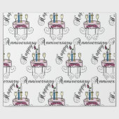 glücklicher Jahrestag Geschenkpapier (Flach)