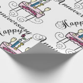 glücklicher Jahrestag Geschenkpapier (Ecke)