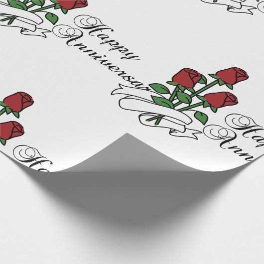  glücklicher Jahrestag Geschenkpapier (Ecke)