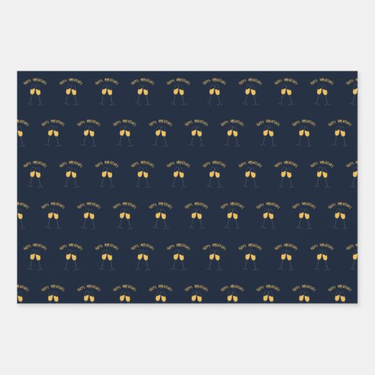 glücklicher Jahrestag Geschenkpapier Set (Vorderseite 3)