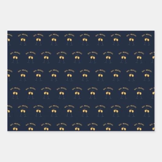 glücklicher Jahrestag Geschenkpapier Set (Vorderseite 2)