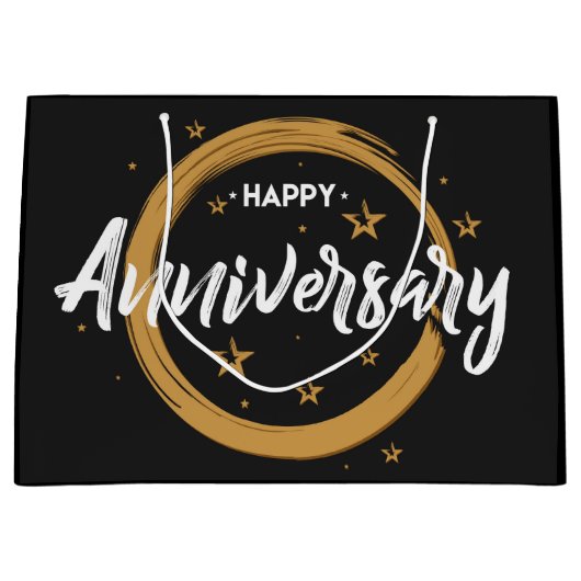 glücklicher Jahrestag Große Geschenktüte (Vorderseite)