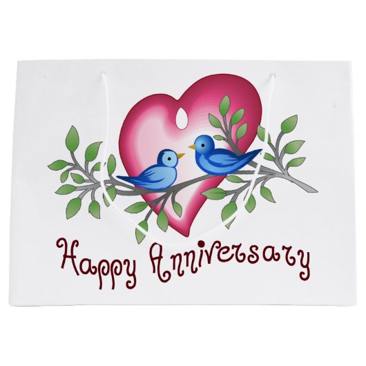 glücklicher Jahrestag Große Geschenktüte (Vorderseite)