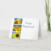 Glücklicher Jahrestag! Grußkarten Gelbe Sonnenblum Karte (Vorderseite)