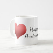 Glücklicher Jahrestag Kaffeetasse (Vorderseite Links)