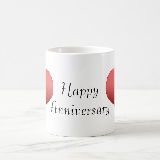 Glücklicher Jahrestag Kaffeetasse (Mittel)