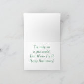 GLÜCKLICHER JAHRESTAG/KARDINAL VON MÄNNERN UND FRA KARTE (Innenseite)