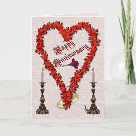 glücklicher Jahrestag Karte (Vorderseite)