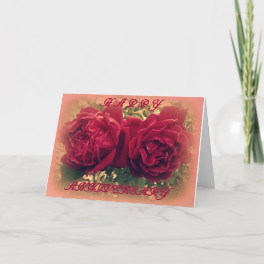 glücklicher Jahrestag Karte (Vorderseite)