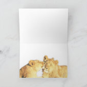 glücklicher Jahrestag - Löwenpaare, Zambezi Nation Karte (Innenseite)