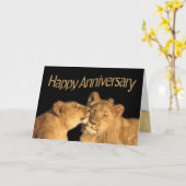 glücklicher Jahrestag - Löwenpaare, Zambezi Nation Karte (Gelbe Blume)