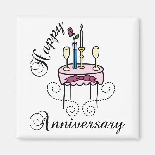 glücklicher Jahrestag Magnet (Vorne)