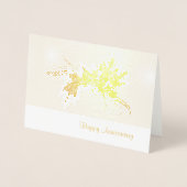 Glücklicher Jahrestag mit Herbstschwung Folienkarte (Vorderseite)