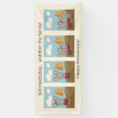 glücklicher Jahrestag | Niedliche Maus Comic Strip Banner (Vertikal)