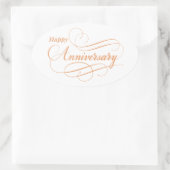 glücklicher Jahrestag Ovaler Aufkleber (Tasche)