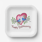 glücklicher Jahrestag Pappteller (Vorderseite)