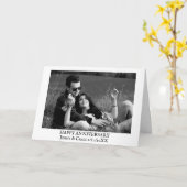 Glücklicher Jahrestag, Personalisierte Fotokarte Karte (Gelbe Blume)
