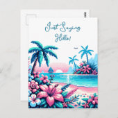 glücklicher Jahrestag | Pixel Art Ocean Postkarte (Vorne/Hinten)