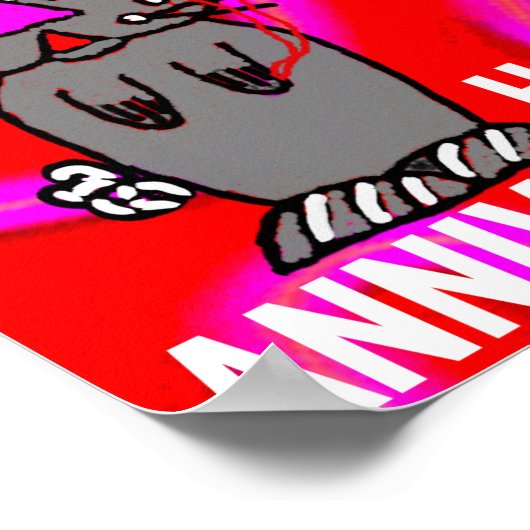 glücklicher Jahrestag Poster (Ecke)