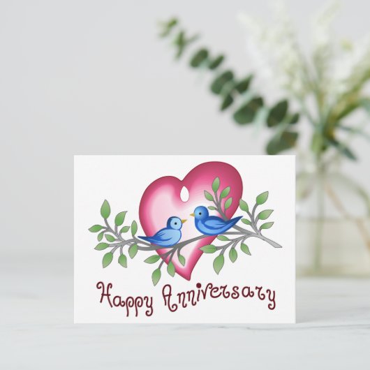 glücklicher Jahrestag Postkarte (Stehend Vorderseite)