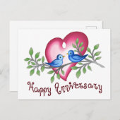 glücklicher Jahrestag Postkarte (Vorne/Hinten)