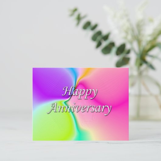 Glücklicher Jahrestag Postkarte (Stehend Vorderseite)