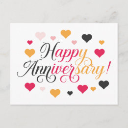 glücklicher Jahrestag Postkarte