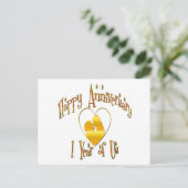 glücklicher Jahrestag Postkarte (Stehend Vorderseite)