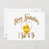 glücklicher Jahrestag Postkarte (Vorne/Hinten)