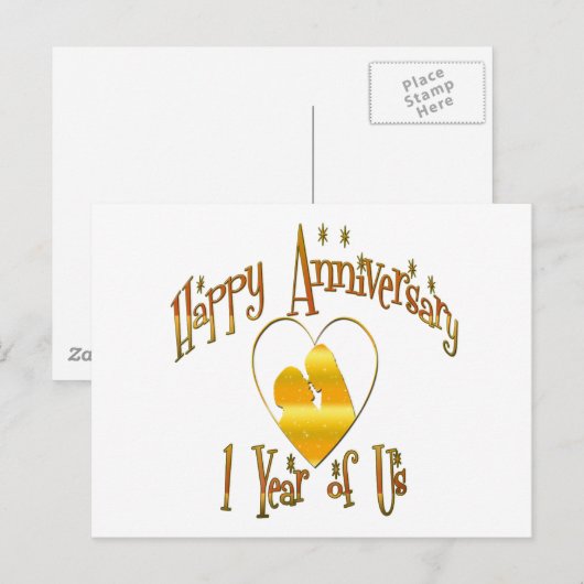 glücklicher Jahrestag Postkarte (Vorne/Hinten)