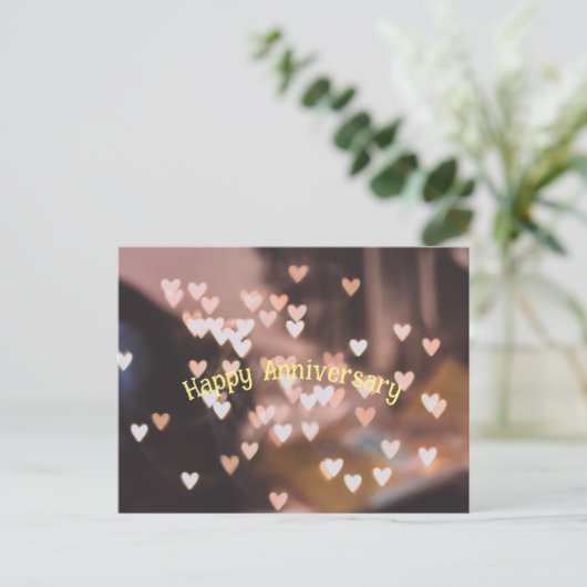 glücklicher Jahrestag Postkarte (Stehend Vorderseite)