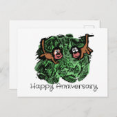 glücklicher Jahrestag Postkarte (Vorne/Hinten)