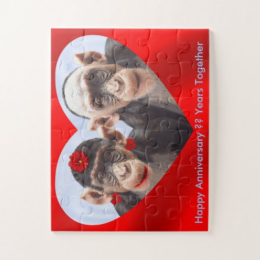 GLÜCKLICHER JAHRESTAG PUZZLE (Vertikal)