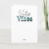 glücklicher Jahrestag | Retro Couple beim Drive-In Karte (Rückseite)