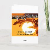 Glücklicher Jahrestag Selati Sonnenuntergang Karte (Rückseite)
