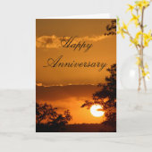 Glücklicher Jahrestag Selati Sonnenuntergang Karte (Gelbe Blume)