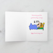 Glücklicher Jahrestag. .snoring Karte (Innenseite)