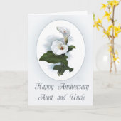 Glücklicher Jahrestag, Tante und Onkel, Calla Lili Karte (Gelbe Blume)