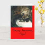 Glücklicher Jahrestag, Tiger! Karte (Gelbe Blume)