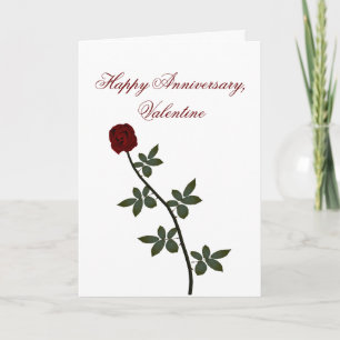 "Glücklicher Jahrestag, Valentine" Feiertagskarte