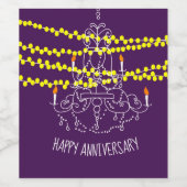 glücklicher Jahrestag Weinetikett (Einzelnes Label)