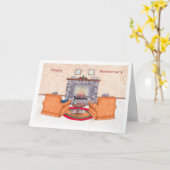 Glücklicher Jahrestag zu einem Paar Karte (Gelbe Blume)