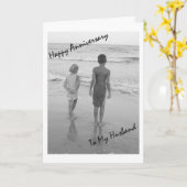 Glücklicher Jahrestag zu meinem Ehemann - Strand Karte (Gelbe Blume)